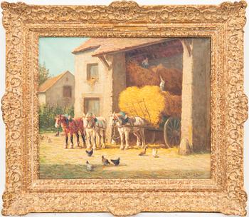 Charles Clair, olja på duk signerad.