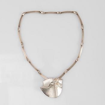 Björn Weckström, necklace and brooch/pendant, "Labyrinth", silver, Lapponia.
