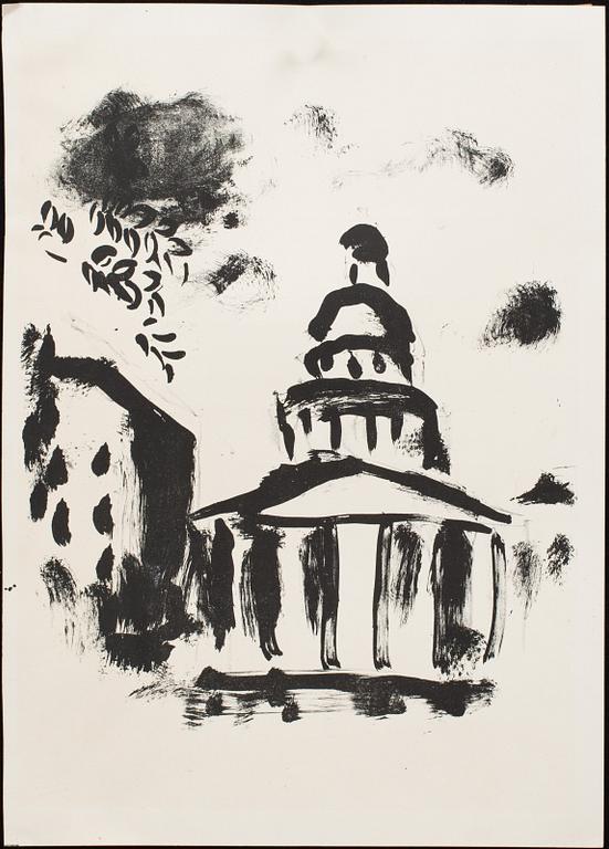 MARC CHAGALL, litografier, 2 st, ej signerade.