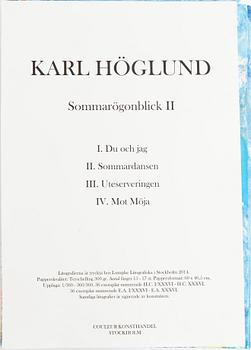 Karl Höglund, mapp med 4 st färglitografier. Samtliga signerade och numr P.T.
