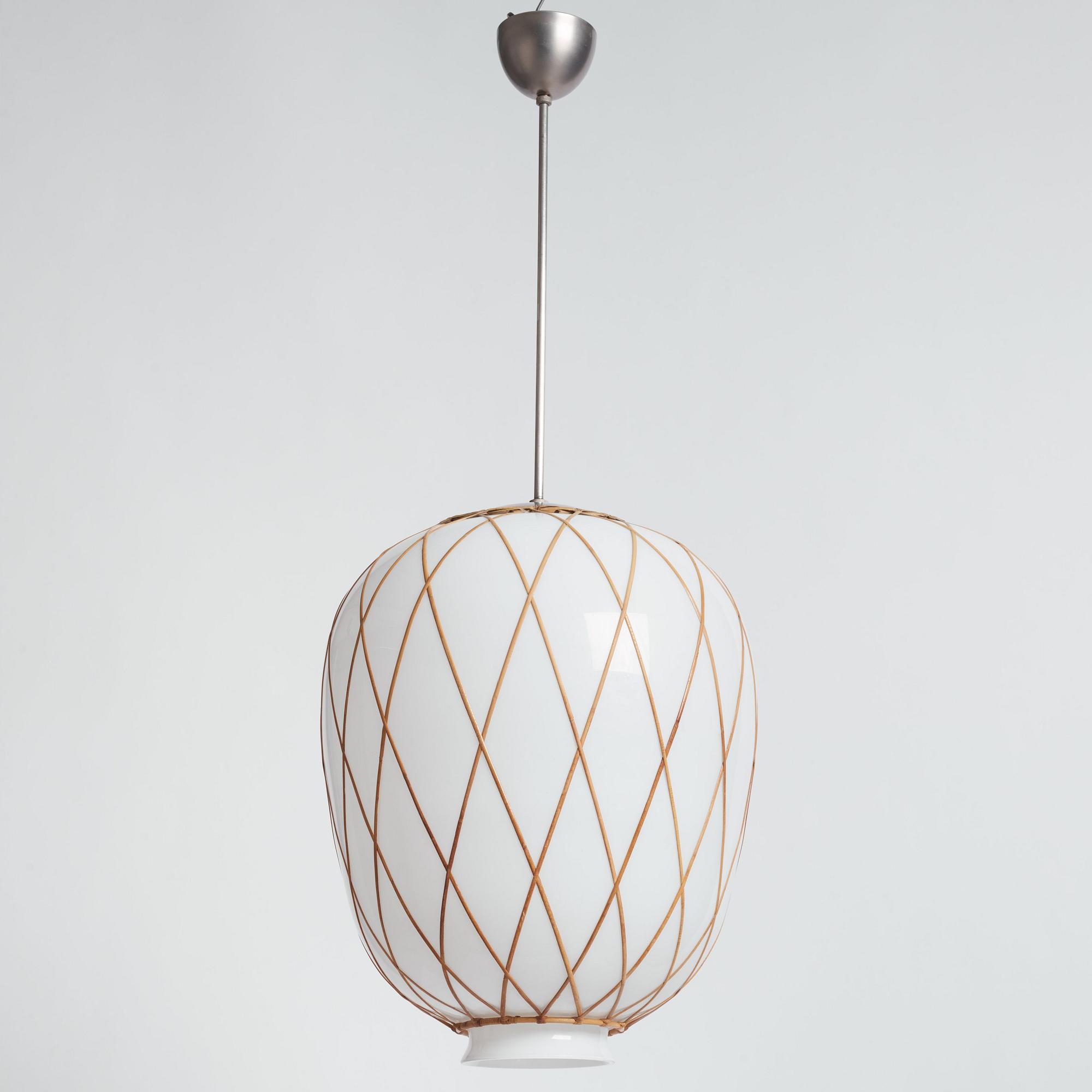 Harald Notini, taklampa, modell "11555" Arvid Böhlmarks Lampfabrik, Stockholm 1940-tal.