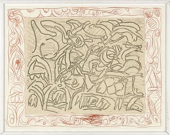 Pierre Alechinsky · PIERRE ALECHINSKY, färglitografi, signerad och numrerad 64/75.