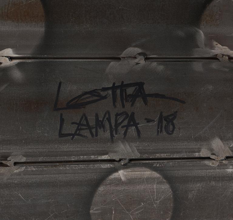 Lotta Lampa, "Tjabo Thunder light", golvlampa, unik, Studio Lotta Lampa 2018.