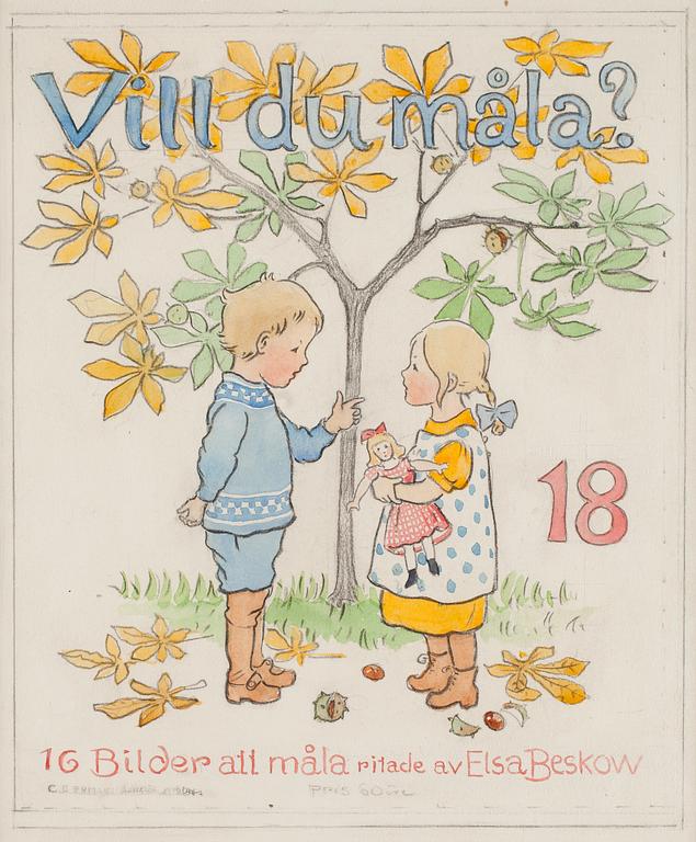 Elsa Beskow, "Vill du måla" ( Do you want to paint).