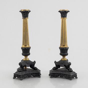 A pair of Empire style candelabras, possibly France, second half of the 19th century.