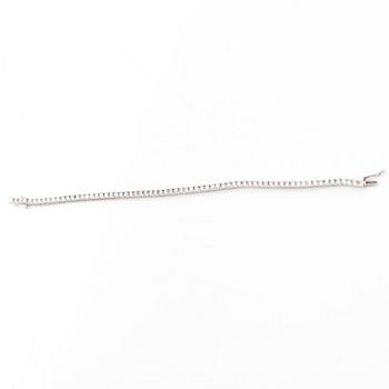 Tennisarmband, 14K vitguld med briljantslipade diamanter tot. ca 3.17 ct.