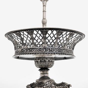 Gustaf Folcker, kakfat, silver, Stockholm 1839.