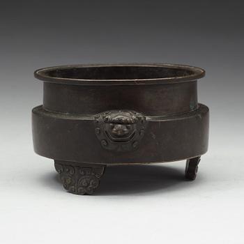 A bronze censer, Qing dynastin, 19th Century.