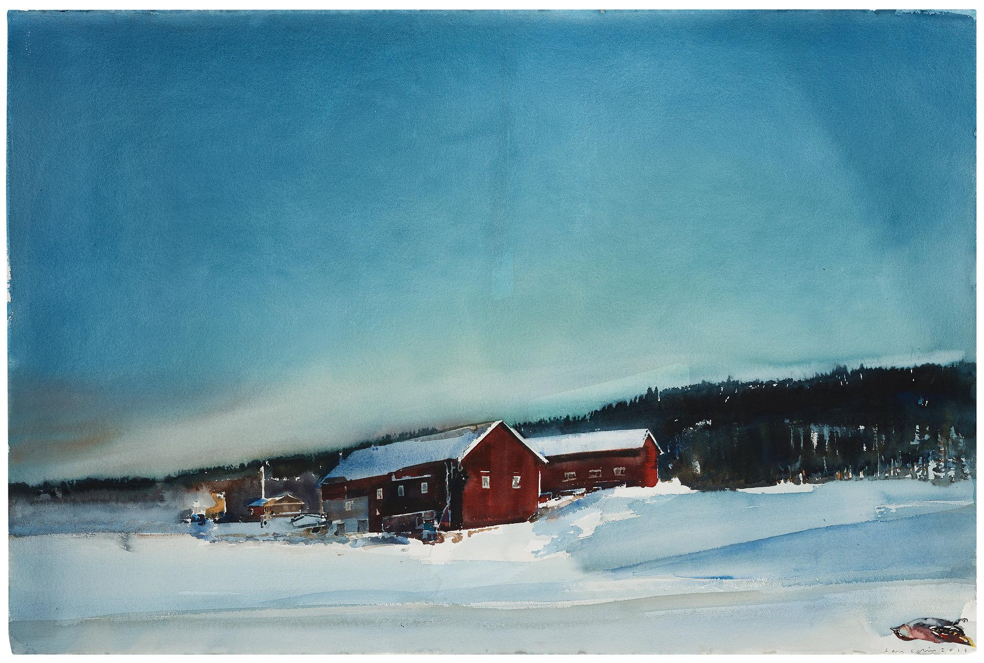 Lars Lerin, "Åt Fensbol i februari".