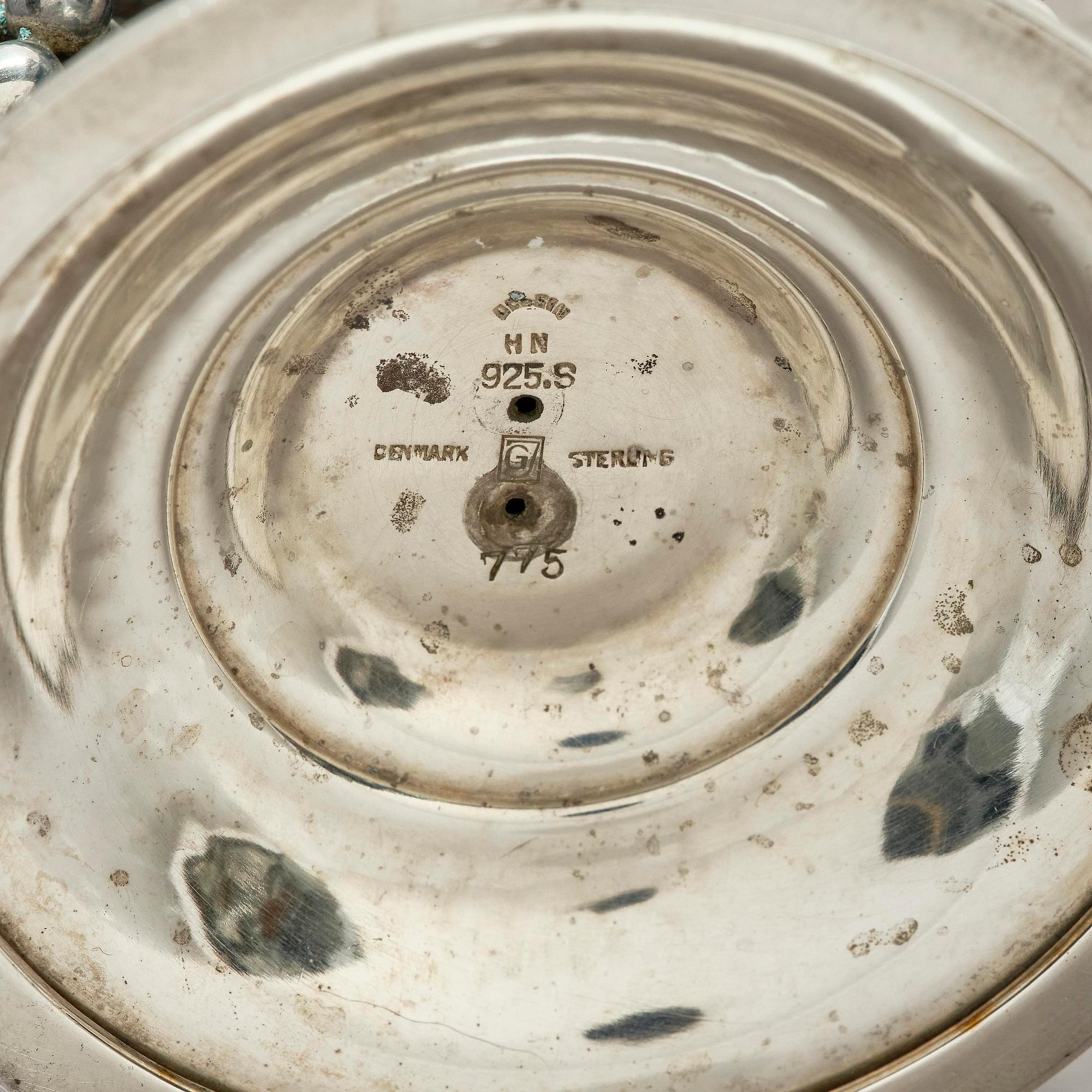 Georg Jensen, a sterling silver centrepiece bowl, model no. 775, design Harald Nielsen, Copenhagen 1933-1944, Swedish Import mark.