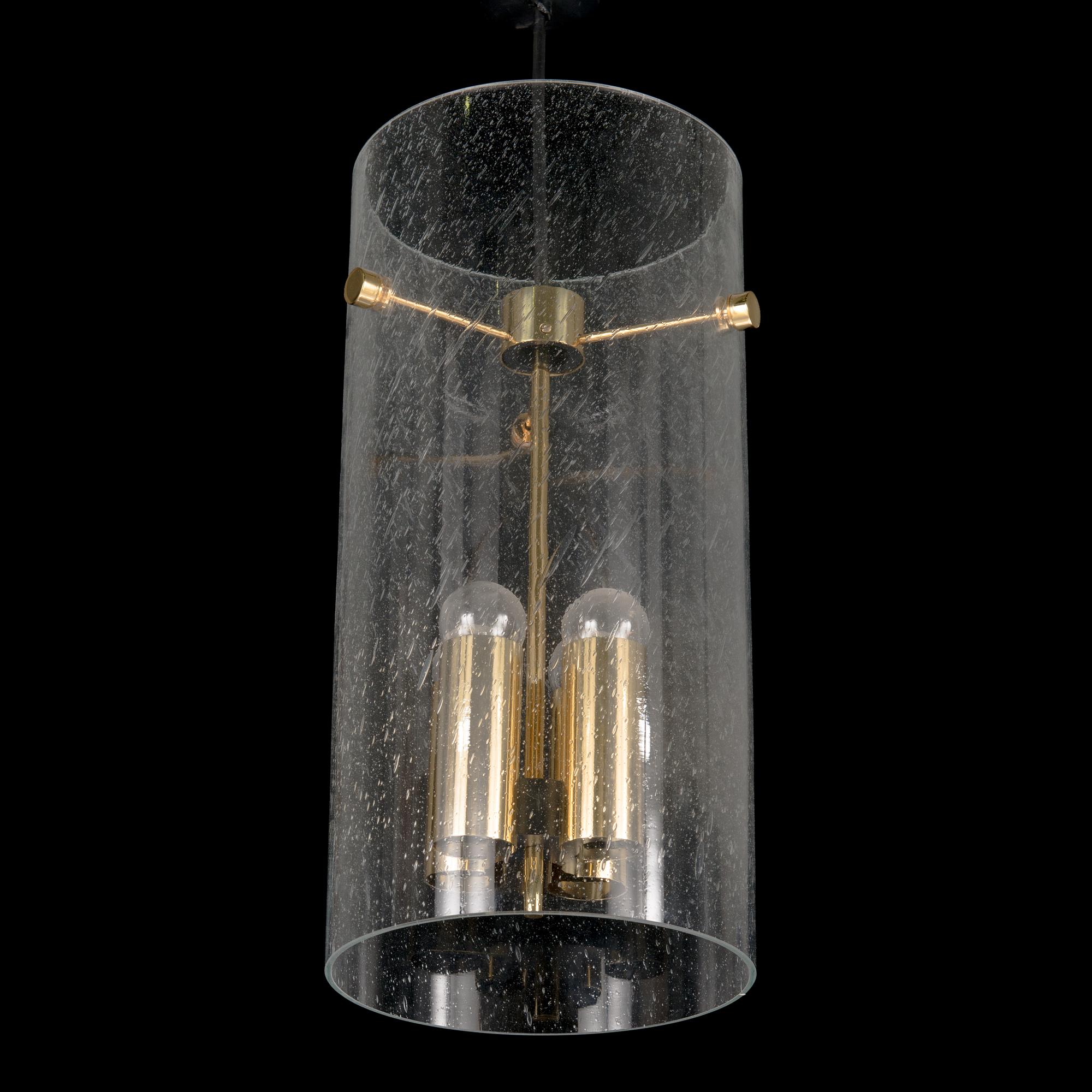 A late 20th century German '4885' pendant light for Glashütte Limburg.
