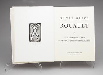 BÖCKER, 2 vol, "ROUAULT OEUVRE GRAVÉ", med originaletsning intygad o numr av Isabelle Rouault 81/100.