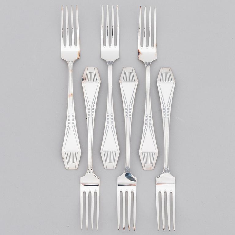 A 59-piece set of 'Suomi' silver cutlery, Kultateollisuus, Turku 1997-2010.