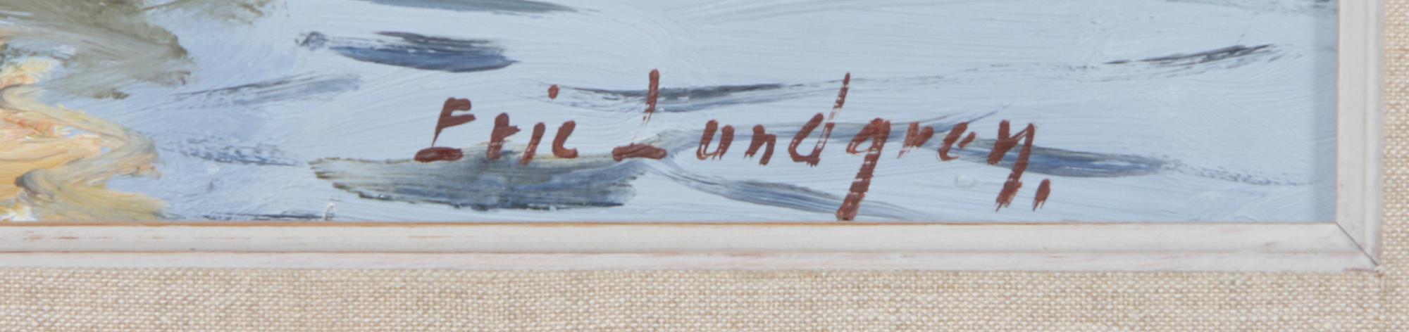 ERIC LUNDGREN, olja på pannå, sign.