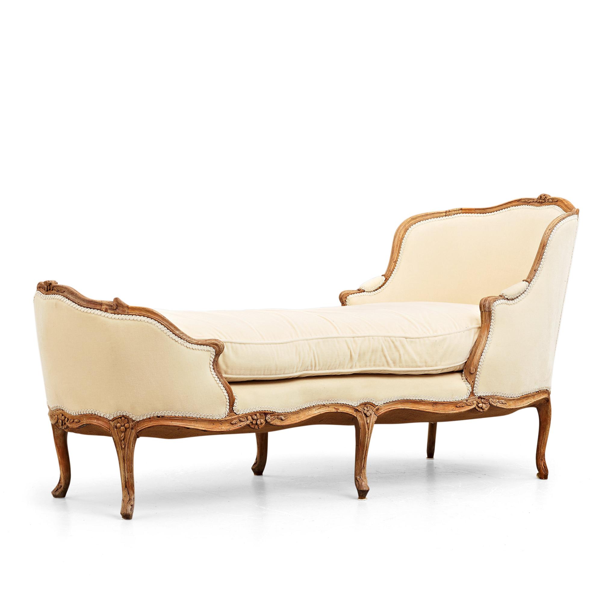 A Louis XV mid 18th century daybed "Lit de repos".