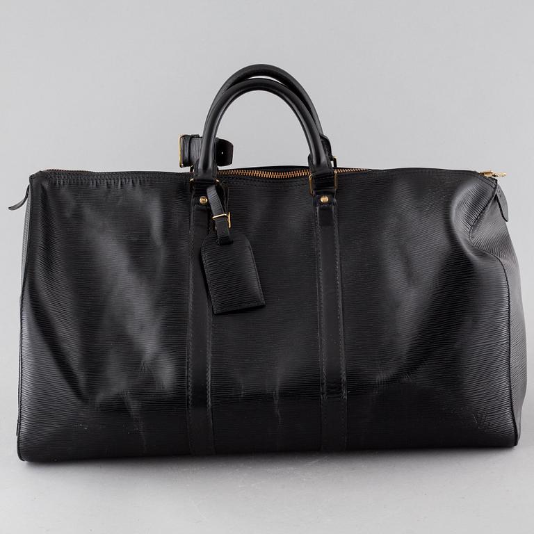 A weekend bag from Louis Vuitton, model "Keepall 50 Epi".