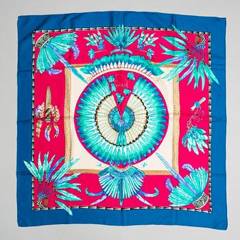 Hermès, a 'Brazil' silk scarf.