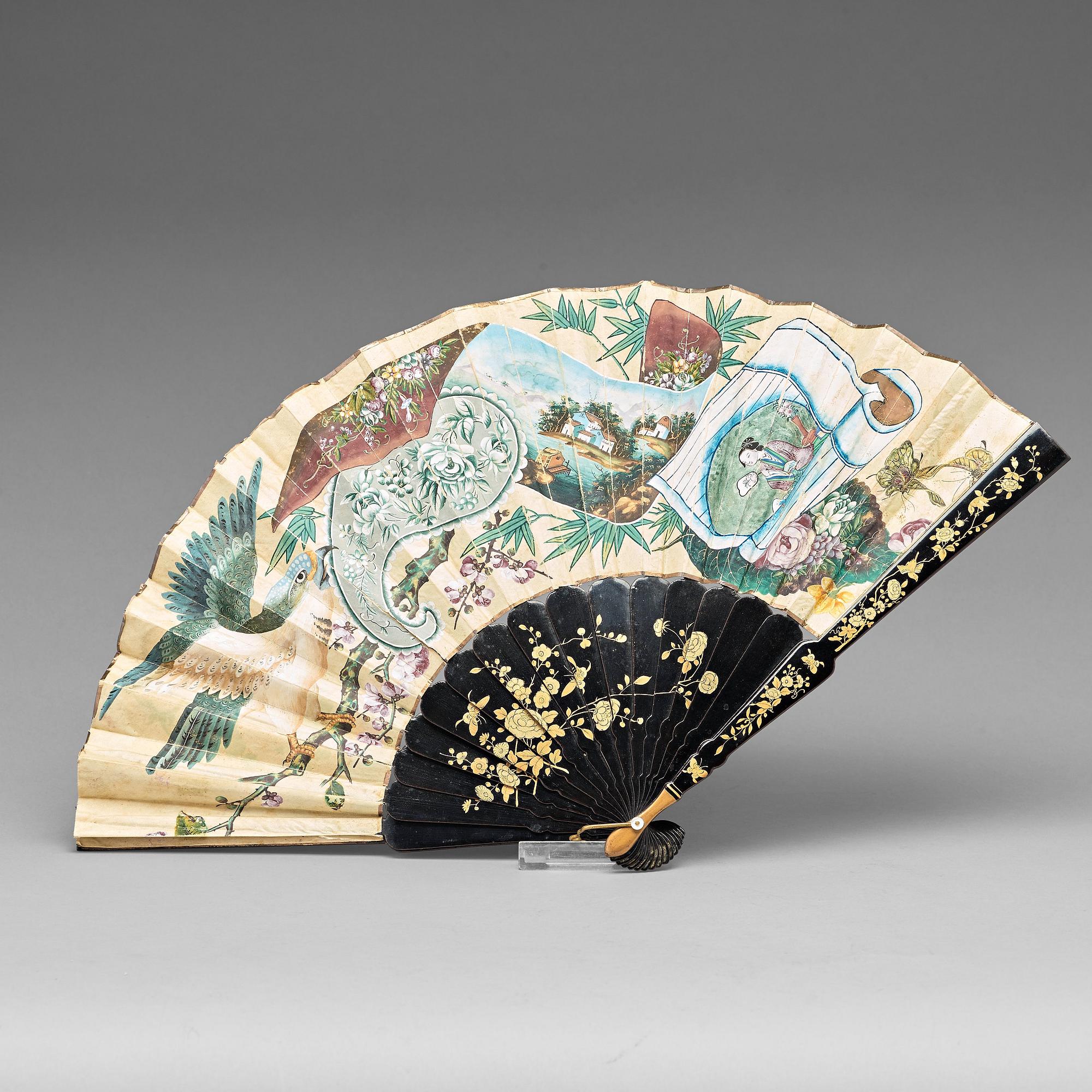 A Chinese fan, Qing dynasty, 19th Century.