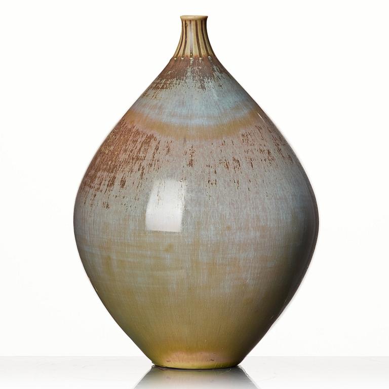 Stig Lindberg, a stoneware vase, Gustavsberg studio, Sweden 1961.