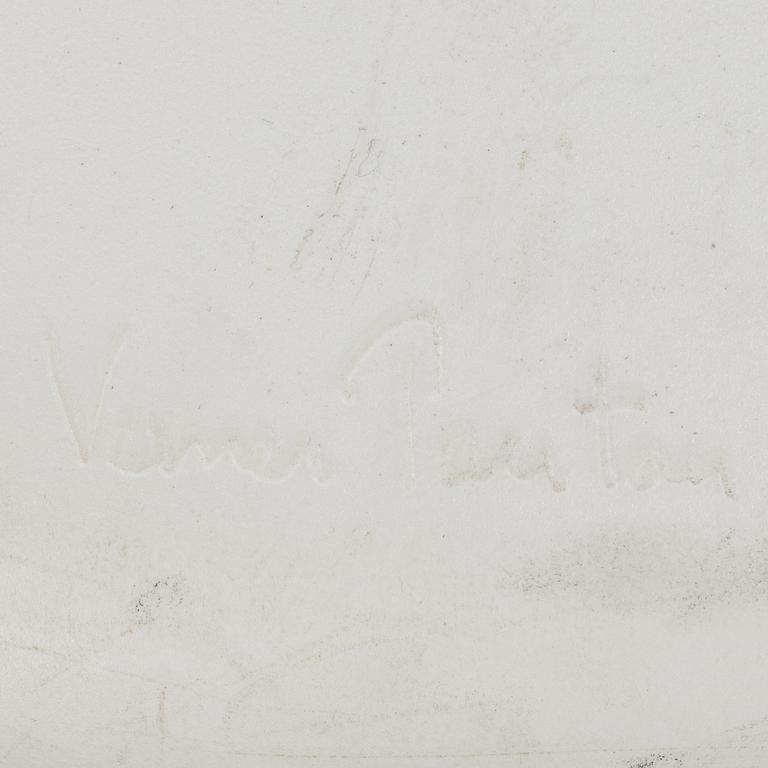 Verner Panton, three white plastic 'Panton Chair Classic', chairs, Vitra, 2008.