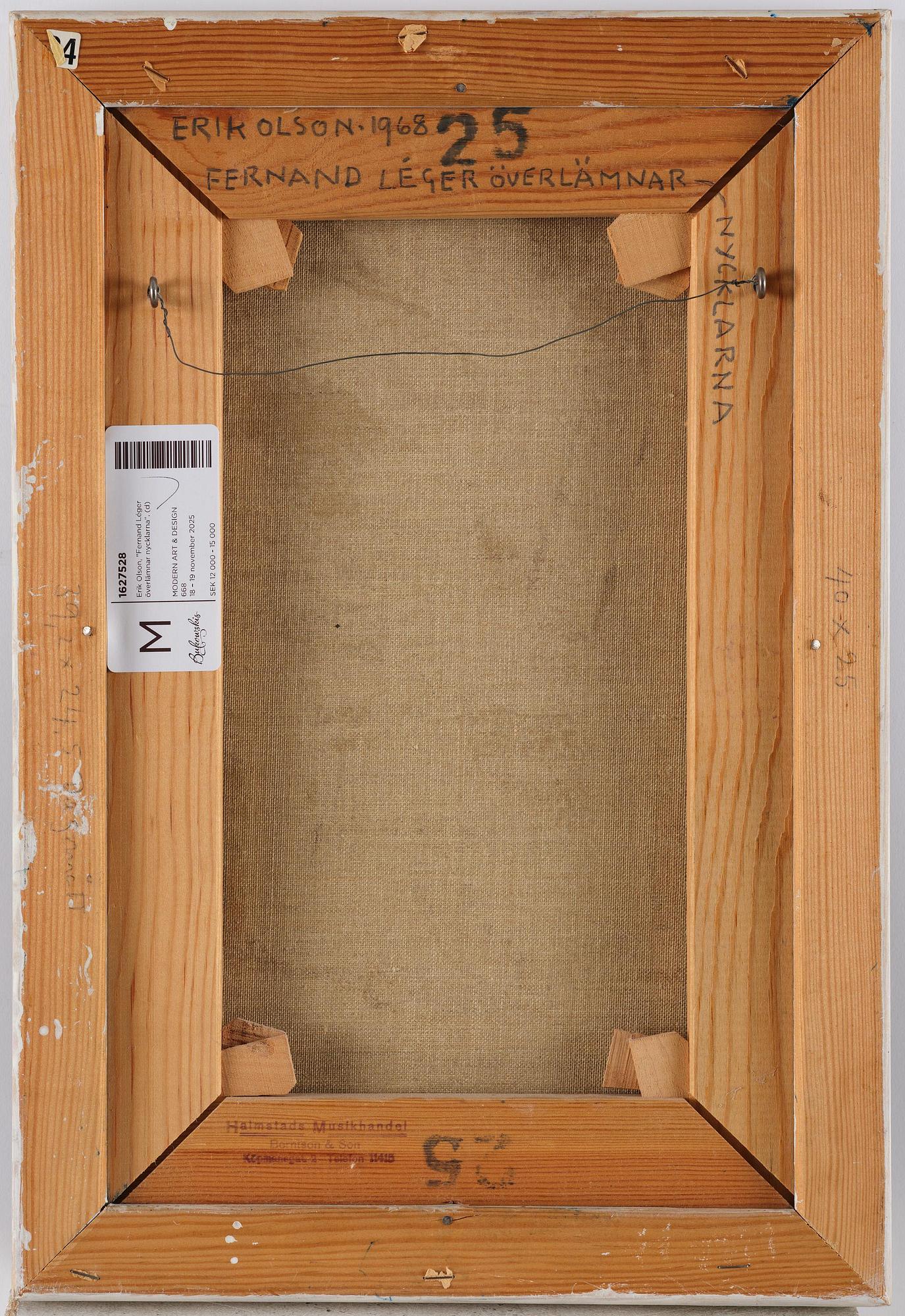 Erik Olson, "Fernand Léger överlämnar nycklarna".