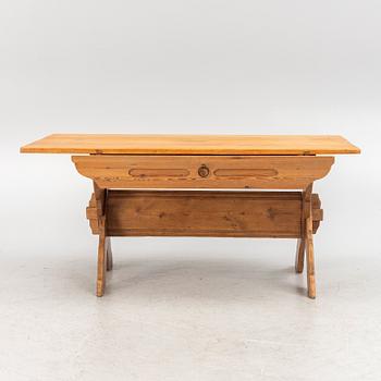 A pine table, 19th Century.