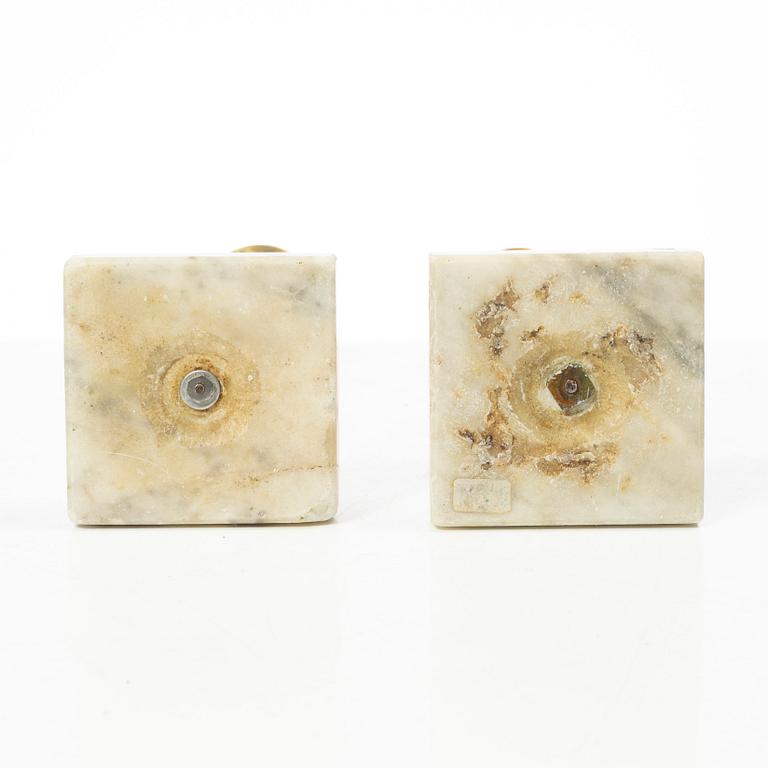 A pair of candelabra, late Gustavian, circa 1800.