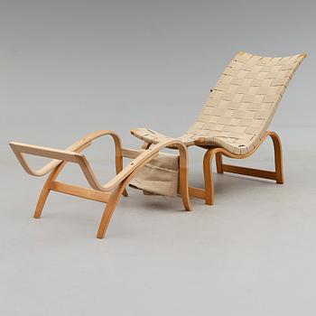 VILSTOL, "Liggstol nr 36", OCH FOTPALL, Bruno Mathsson, Firma Karl Mathsson, Värnamo, 1941.