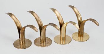 LJUSSTAKAR, 4 st, mässing, Ystad Metall, Ivar Ålenius Björk.