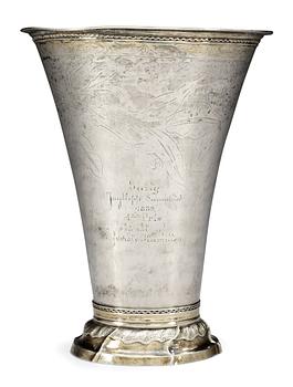 67. A Swdish 18th cent silver beaker, marks of Anders Hjulström, Köping 1792.