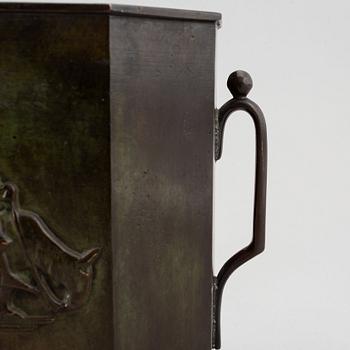 Two Swedish Grace bronze vases from GAB Brons, 1920's/30's.