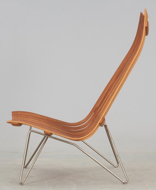 A Hans Brattrud teak and steel 'Scandia' lounge chair, Hove Møbler, Norway 1960's.