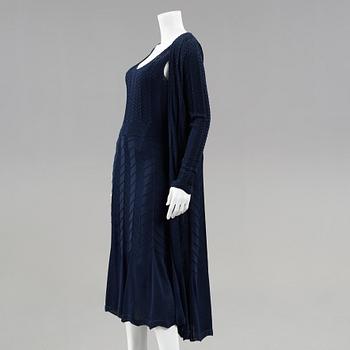 A knitten dress with long cardigan by Ralph Lauren.