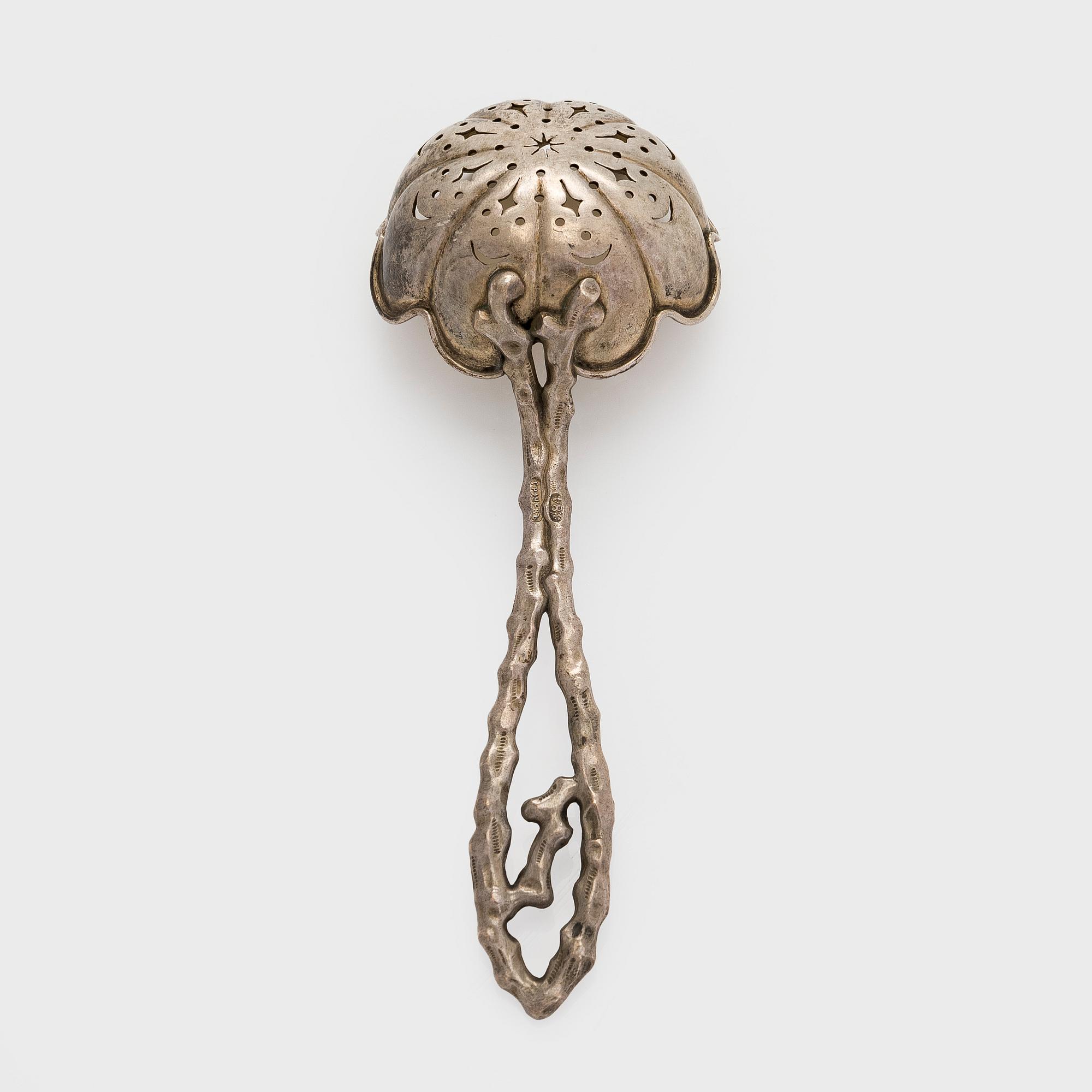 Grachev, a parcel-gilt silver sprinkle spoon, Saint Petersburg, around 1891.