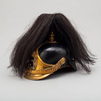 A Swedish Dragoon officer's helmet 1886 pattern.