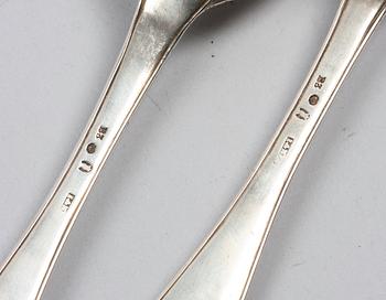 MATSKEDAR, ett par, silver, 1808.