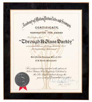 289. A NOMINATION PLAQUE,