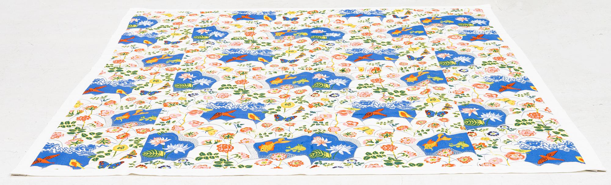 Josef Frank, a 'Guldfisk' bedspread, Svenskt Tenn.