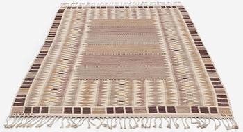 Barbro Nilsson, a 'Salerno grå' ('Kristianstad'), flat weave, c. 268 x 155 cm, signed AB MMF BN.