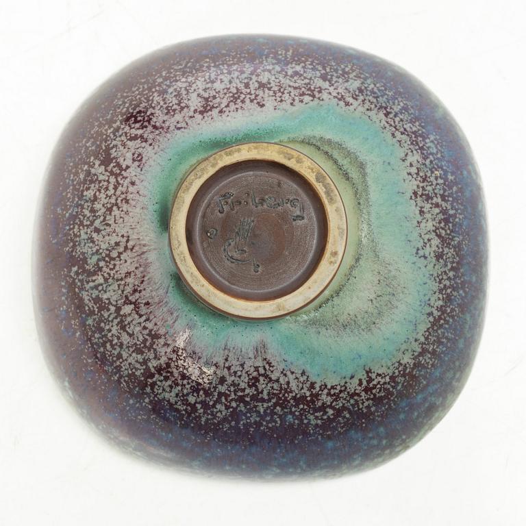 Berndt Friberg, skål, stengods, Gustavsberg studio, 1973.
