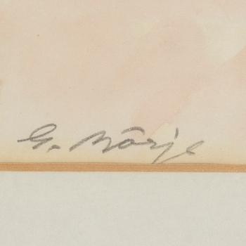 GIDEON BÖRJE, akvarell, signerad.