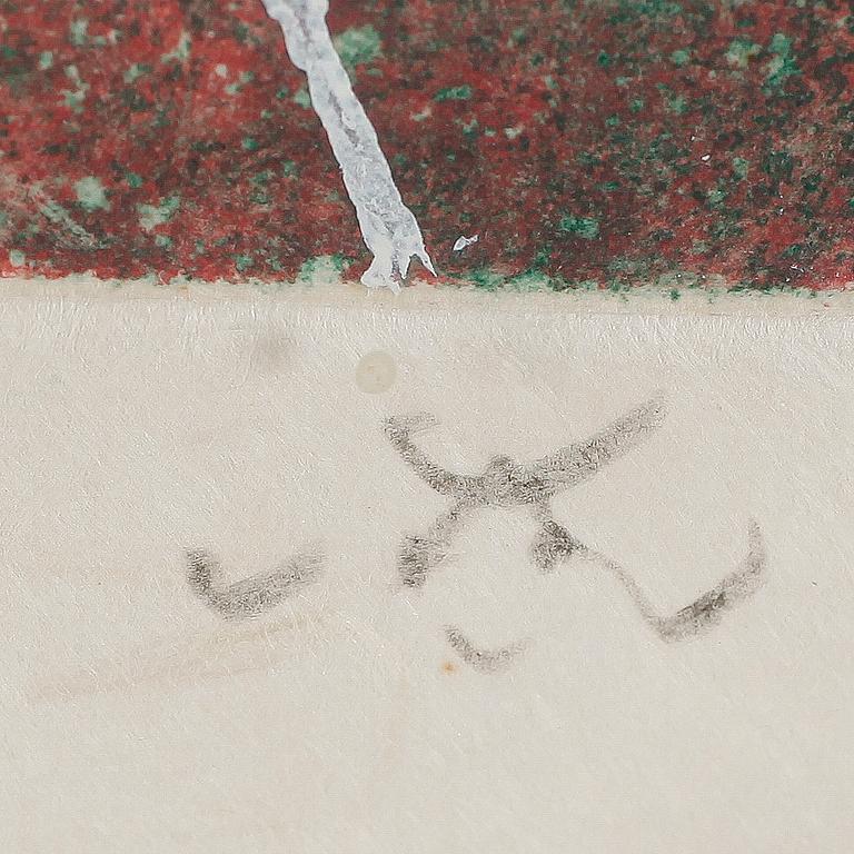 ROBERTO MATTA, färgetsning, signerad, numrerad 6/30.