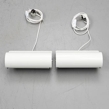 BÖRGE LINDAU & BO LINDEKRANTZ, a pair of 'Zero' wall lights, 1980's.