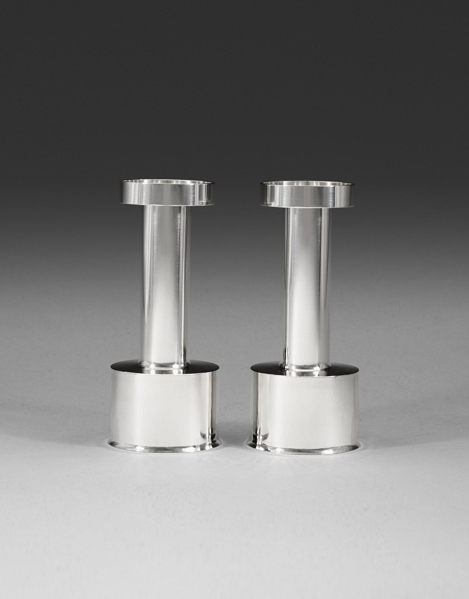 A pair of Sigurd Persson sterling candlesticks, Stockholm 1965.