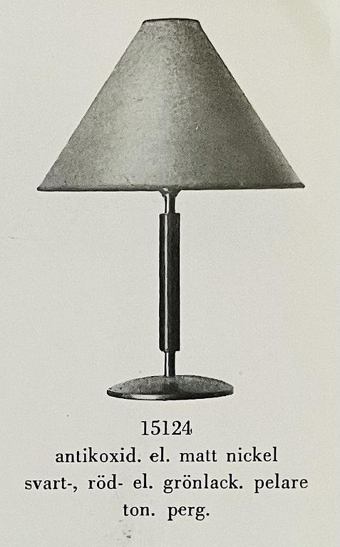 Harald Notini, bordslampor 1 par, modell "15124", Arvid Böhlmarks Lampfabrik, 1930-tal.