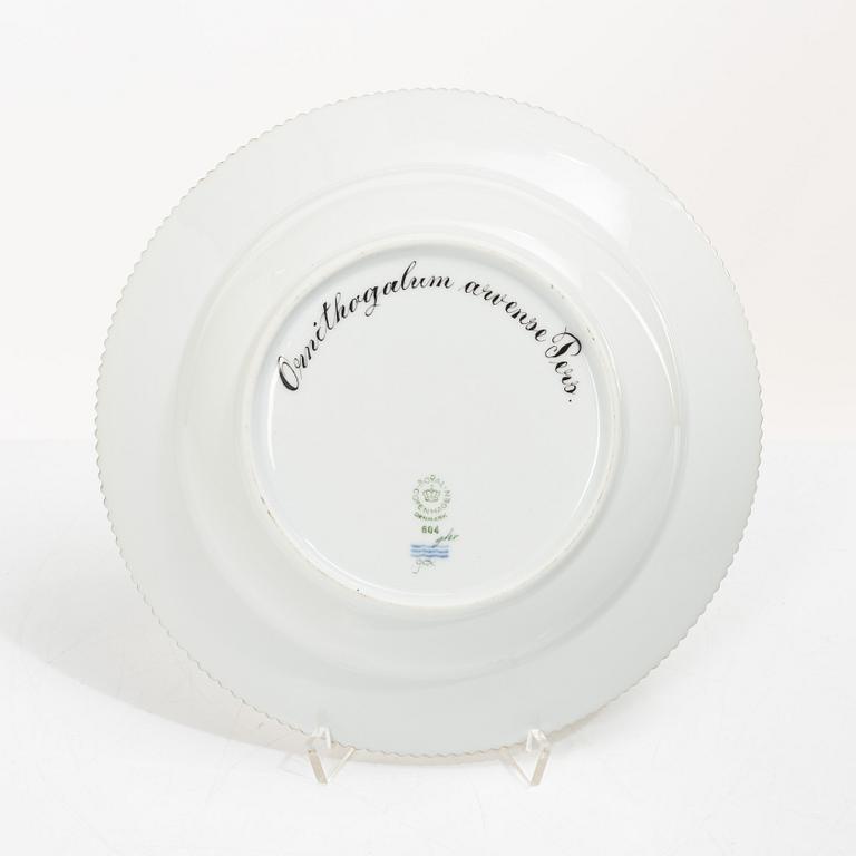 Royal Copenhagen, seven plates, 'Flora Danica', Denmark.