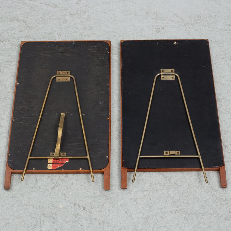 Hans-Agne Jakobsson, bordsspeglar, ett par, Markaryd 1960-tal.