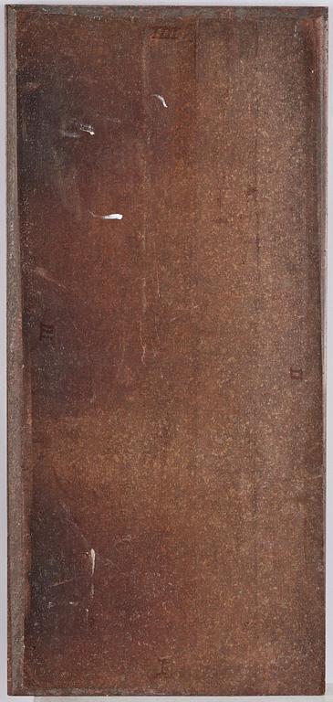 A table with granite stone top from Älvdalen, first part 19th century on a later metal stand.