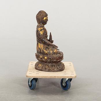 A Ming style gilded bronze Buddha.
