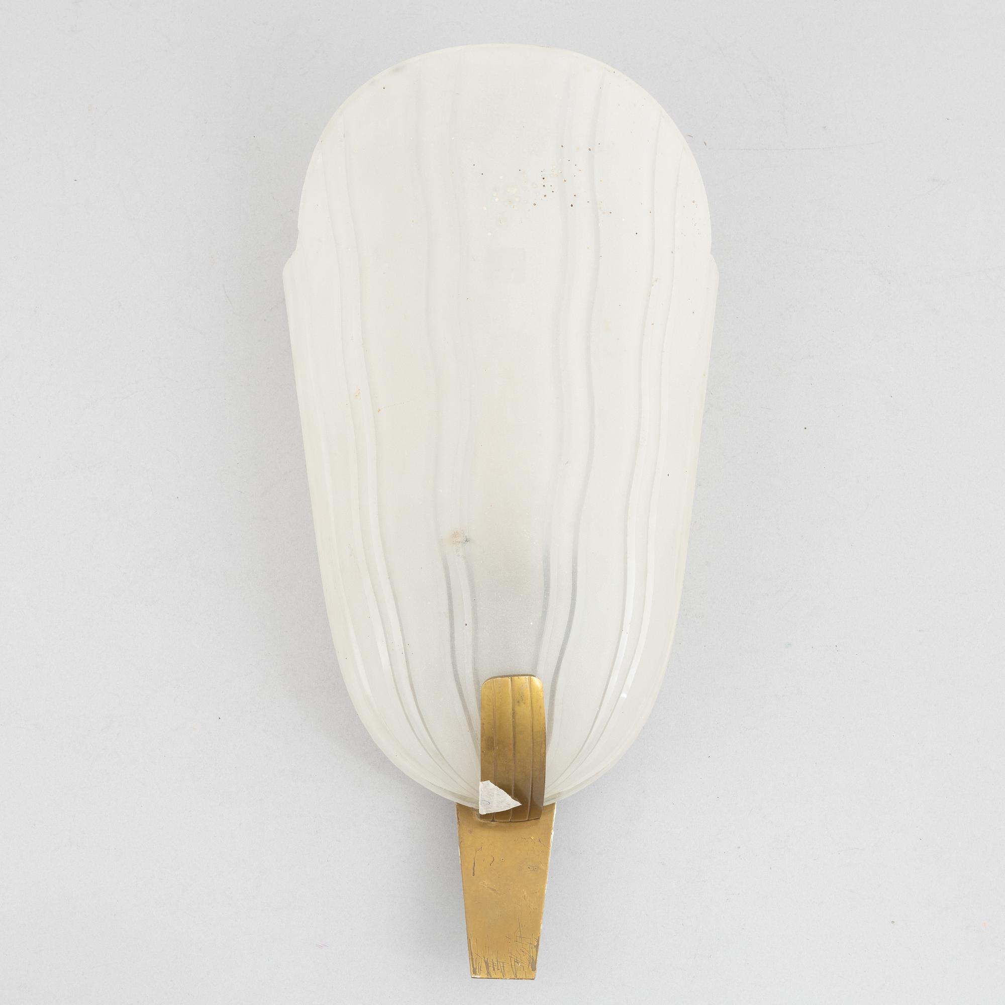 Harald Notini, a wall lamp, model "8496", Arvid Böhlmarks Lampfabrik, Stockholm, 1940s.